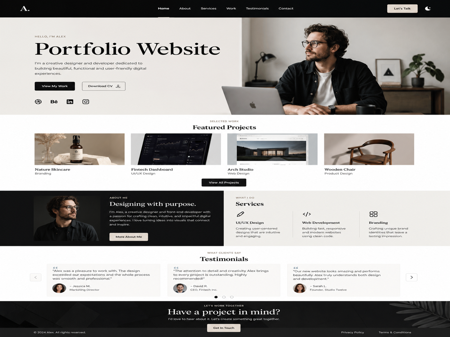 Portfolio Website slideshow preview